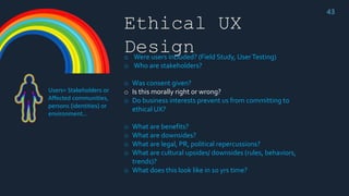Ethics for ux crash course