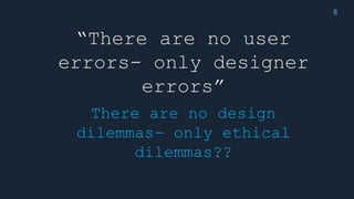 Ethics for ux crash course