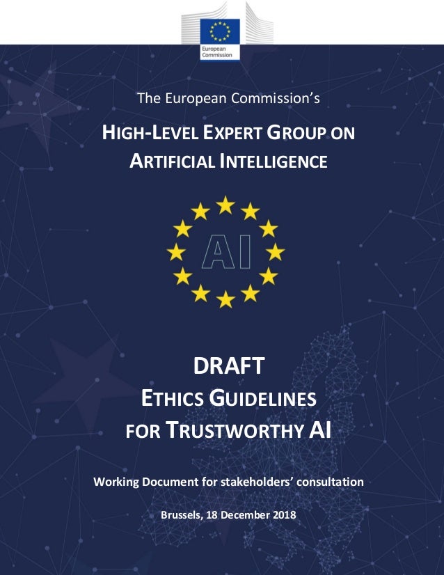 EU S Ethics Guidelines For Trustworthy AI 2019