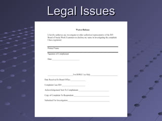 Legal Issues

 