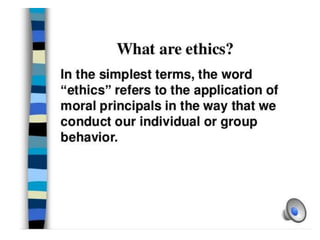 Ethics in assessment