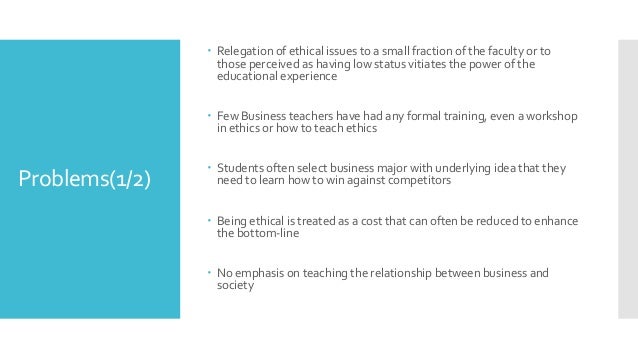 teaching and learning business ethics in business schools The professional educator strives to create a learning environment for teaching students character qualities with this code of ethics. teaching and learning business ethics in business schools The professional educator strives to create a learning environment for teaching students character qualities with this code of ethics.