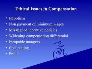 Compensation Problems Ethics in compensaton | PPT