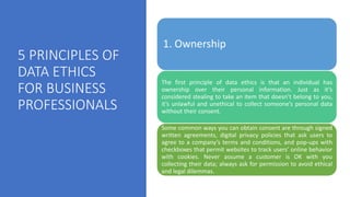 Ethics in Data Management.pptx | Databases | Computer Software and ...