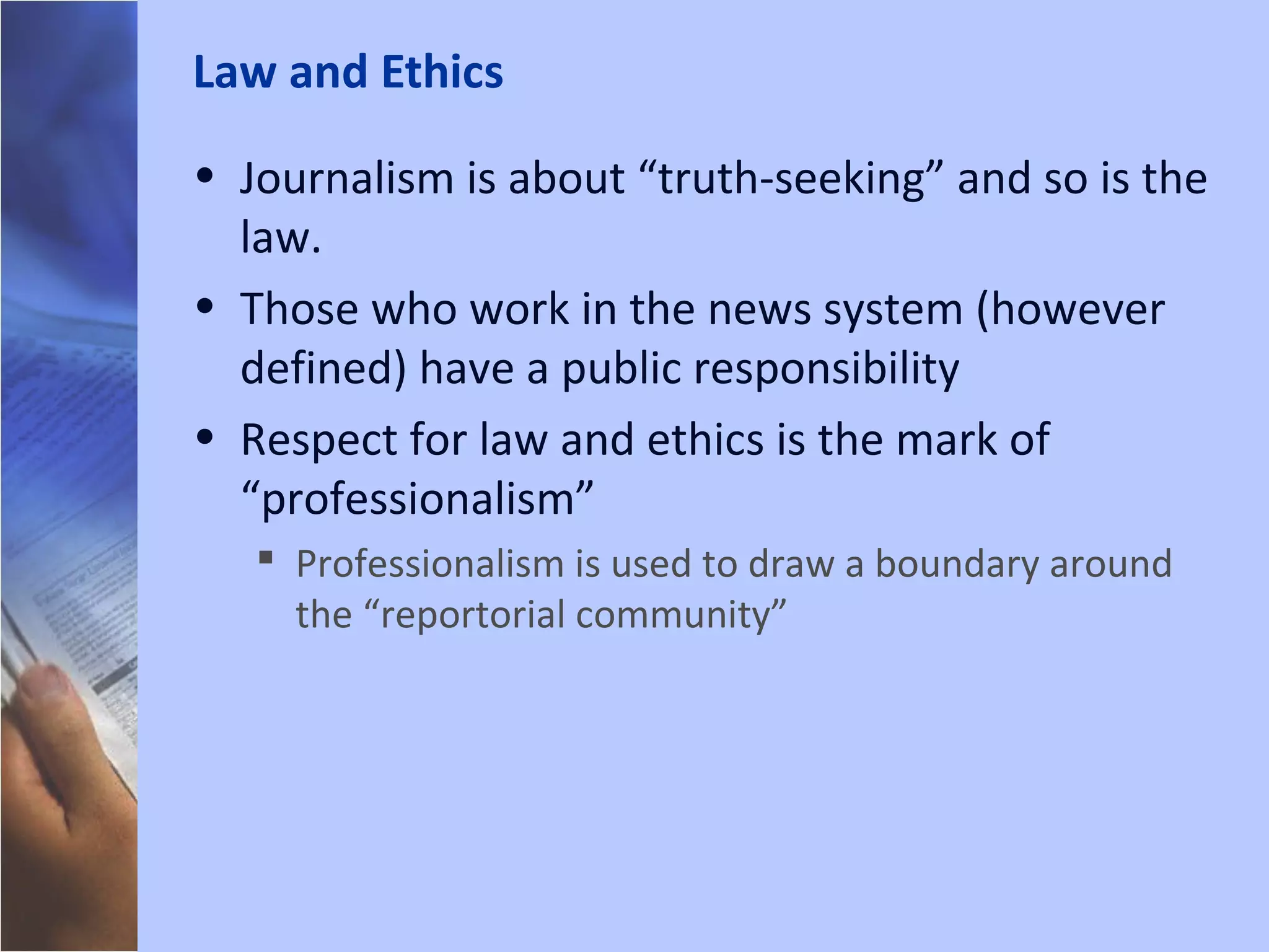Ethics in journalism | PPT