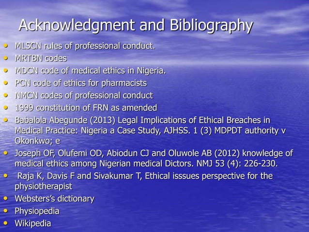Ethics in Medical Laboratory Science practice | PPTX | Medical Tests ...