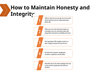 How to Maintain Honesty and
Integrity
 