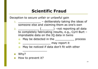 Ethics In Psychological Research