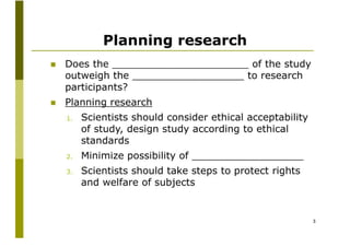 Ethics In Psychological Research