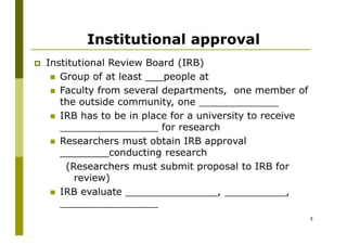 Ethics In Psychological Research