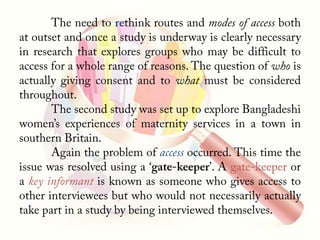 Ethics in qualitative research