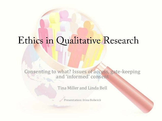 ethics in qualitative research miller