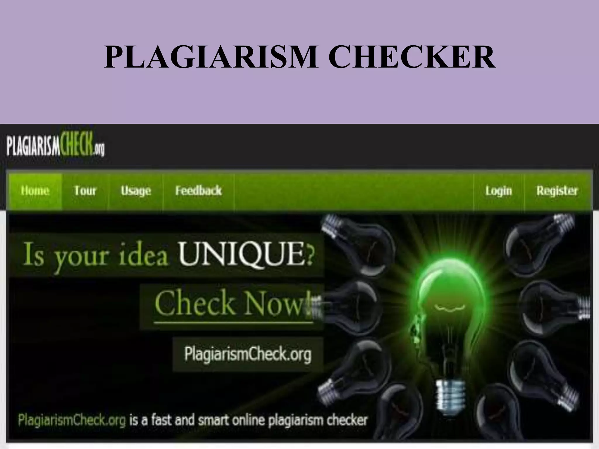 PLAGIARISM CHECKER 
 