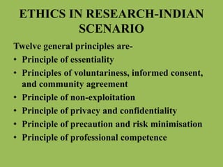 Ethics in research ppt by jiya | PPTX