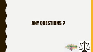 ANY QUESTIONS ?
 