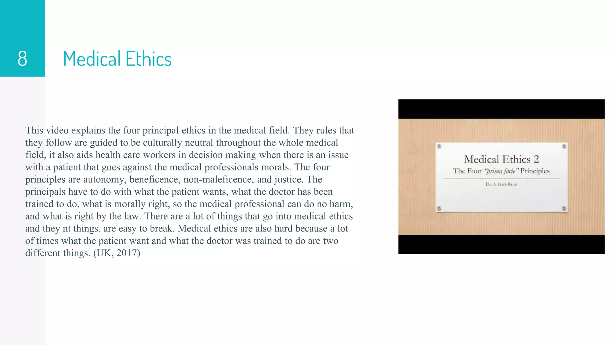 Ethics in the medical field | PPTX