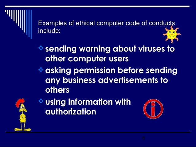 Ethics in using computer