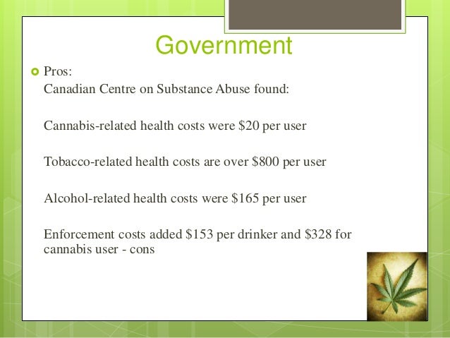 Marijuana Pros And Cons Chart