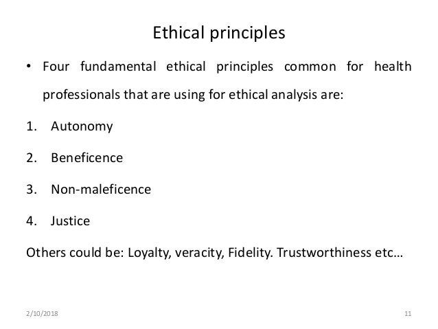What Are The 4 Main Ethical Principles In Nursing Slide Share