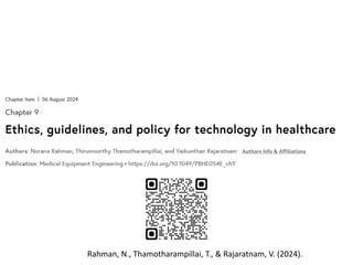 Rahman, N., Thamotharampillai, T., & Rajaratnam, V. (2024).
 
