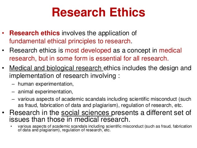 research ethics quantitative example