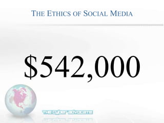 THE ETHICS OF SOCIAL MEDIA
$542,000
 