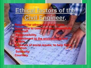 Ethics of the exercise of civil engineering | PPTX