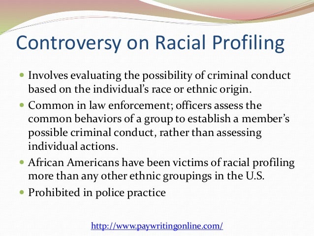 Racial profiling research paper outline