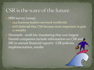 Ibm Csr Business Ethics and Corporate Social Responsibility | PPTX