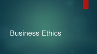 Business Ethics PPT | PPTX