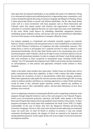 Image result for Roshn vs Emaar - Corporate Social Responsibility (CSR) Analysis | PDF