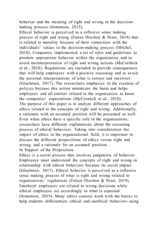 ETHICS, RIGHT, WRONG ETHICS, RIGHT, WRONG4 | DOCX