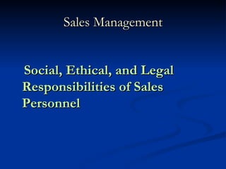 Sales Management ,[object Object]