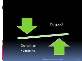 Do good




Do no harm
• Capital As

               Ihab B Abdalrahman (Tarawa)   8/4/2011   61
 