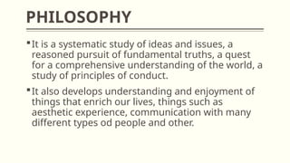 Introduction of Ethics (Theories and Philosophies) | PPTX