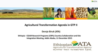  Agricultural Transformation Agenda in GTP II