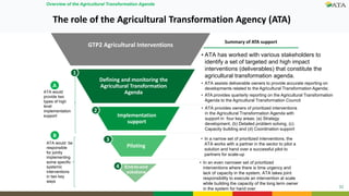  Agricultural Transformation Agenda in GTP II