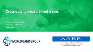 Cross-cutting measurement issues
Prepared by: Michael Wells
Date: June 13-17, 2016
Addis Ababa
 