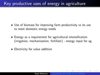 Accelerating rural energy access in Ethiopia: with a focus on ...