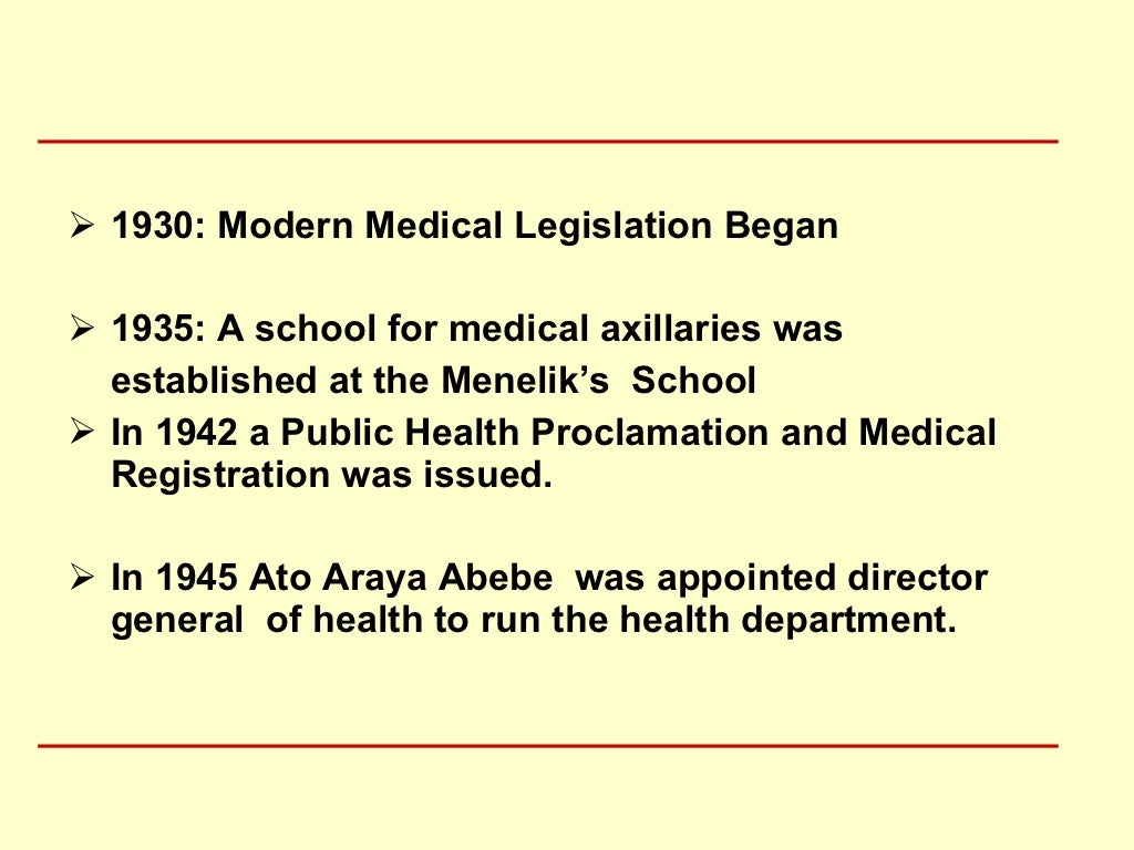 Ethiopia and the quest for modern health care 2010