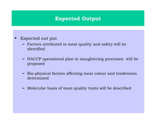 Reduction of post-slaughter beef loss and application of HACCP in meat processing centres in Ethiopia