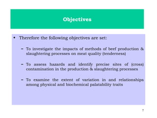 Reduction of post-slaughter beef loss and application of HACCP in meat processing centres in Ethiopia