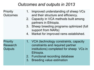 Update on sheep meat value chain in Ethiopia 