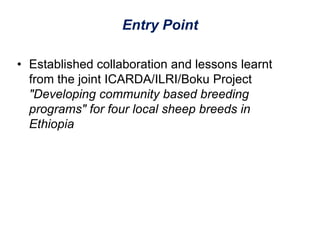 Update on sheep meat value chain development in Ethiopia