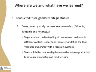 Gender in the Ethiopia small ruminant value chain