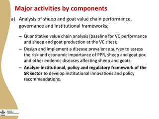 Improving the performance of pro-poor value chains of sheep and goats for enhanced livelihood, food and nutrition security in Ethiopia: Introduction to the new IFAD Project