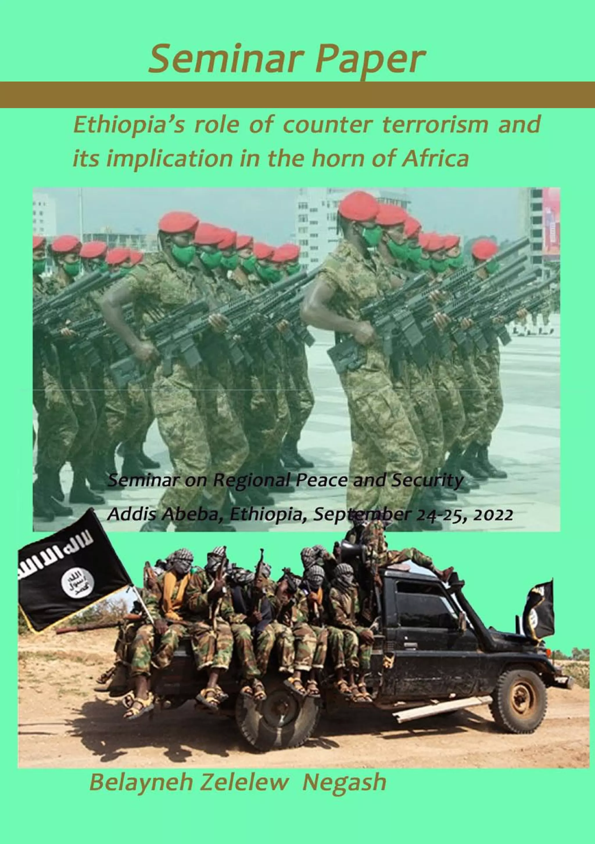 Ethiopia’s role of counter terrorism and its implication in the horn of ...