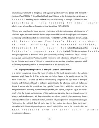 Ethiopia’s role of counter terrorism and its implication in the horn of ...