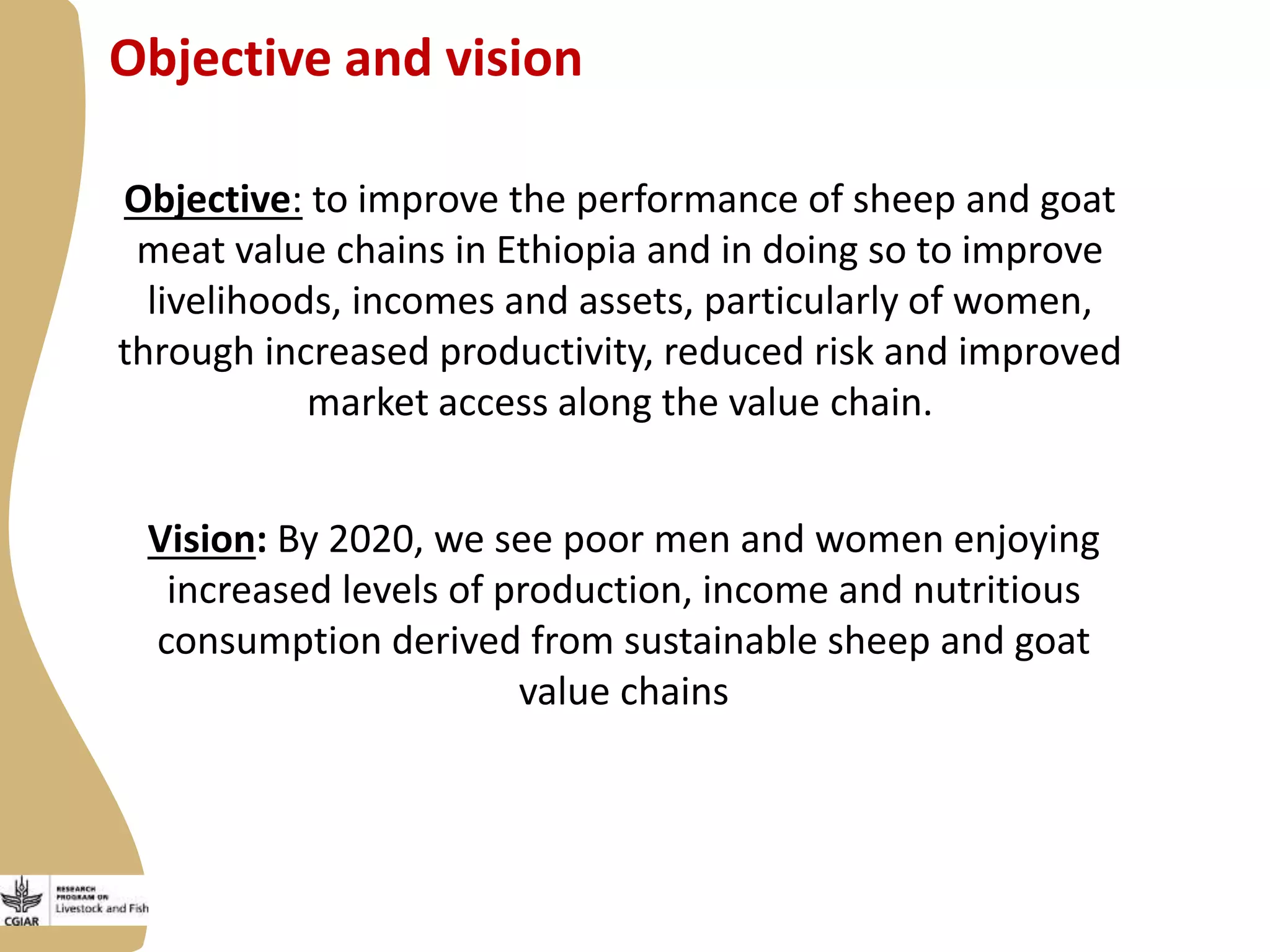 Update on the Ethiopia sheep and goats value chain development project ...
