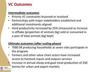 Update on the Ethiopia sheep and goats value chain development project ...